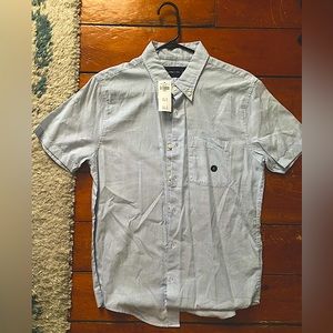 NWT Abercrombie and Fitch - Short-Sleeve Striped Button-Up Shirt - Size Small